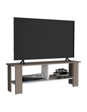 Mesa Para Tv Navi, Bardolino y Blanco Marquez, Para Televisor Hasta 65 Pulgadas