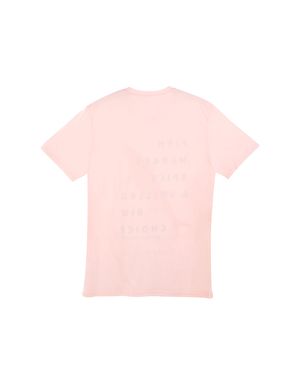 Camiseta rosada estampada en frente para hombre