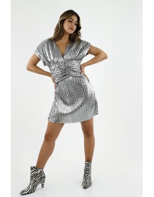 Vestido gris brillante para mujer
