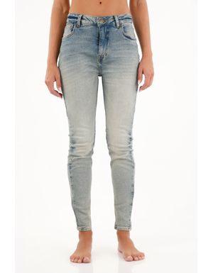 Jean Super Slim de tiro medio azul para mujer